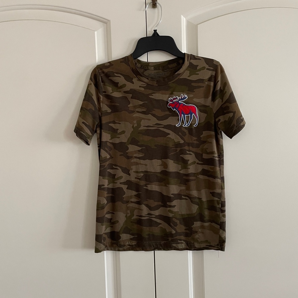 Abercrombie Kids Camouflage Tee with Red Logo